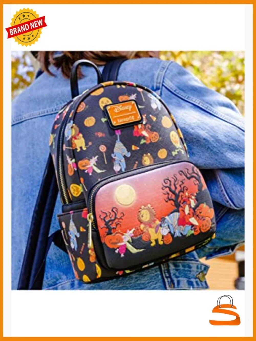 Disney Winnie the Pooh Halloween Double Strap Shoulder Bag